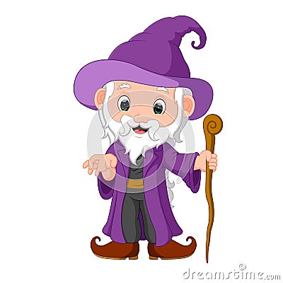 Funny witch cartoon Vector Illustration