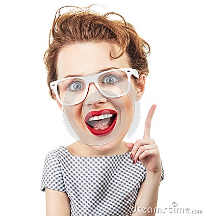 Funny woman Stock Photo