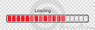 Funny Xmas loading banner. Christmas progress bar. Countdown loading progress. Holiday count down graph Vector Illustration