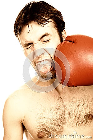 Funny young boxer Stock Photo