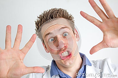 Funny young doctor Stock Photo