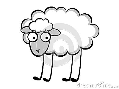 Funny young sheep Stock Photo