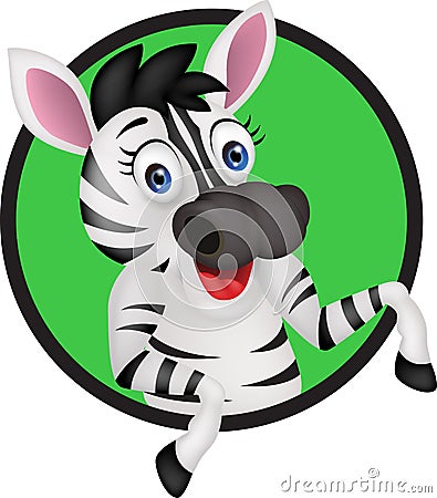 Funny zebra Vector Illustration