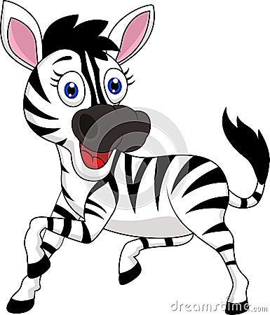 Funny zebra Vector Illustration