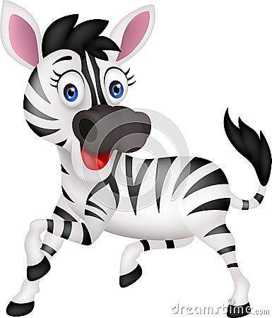 Funny zebra Vector Illustration