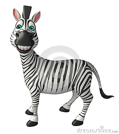 Funny Zebra cartoon character Cartoon Illustration