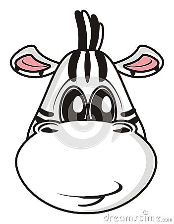 Funny Zebra face Stock Photo