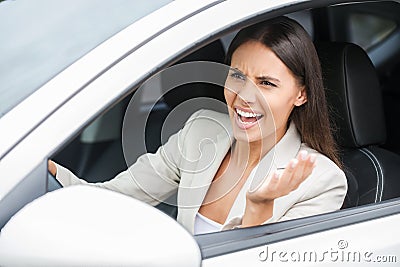 Furious driver. Stock Photo