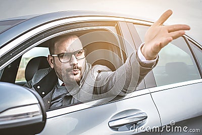 Furious driver. Stock Photo