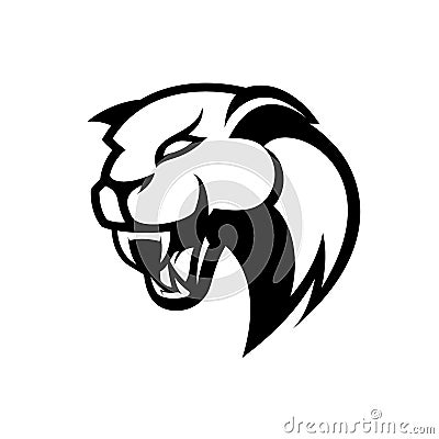 Furious panther sport vector logo concept isolated on white background. Vector Illustration