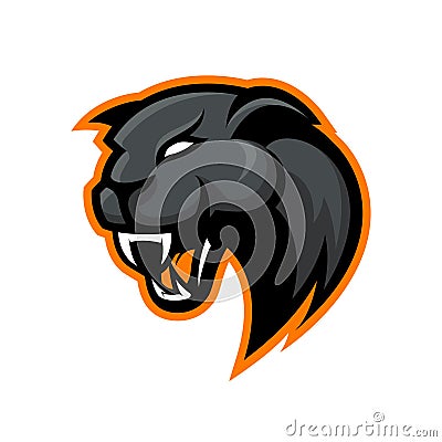 Furious panther sport vector logo concept isolated on white background Vector Illustration
