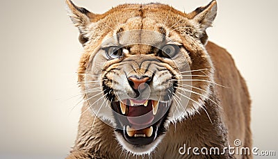 Furious tiger staring, mouth open, danger in its eyes generated by AI Stock Photo
