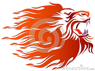 Furious to Lion Vector Illustration