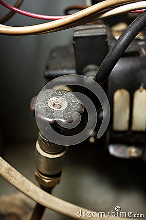 Furnace Oil Shut Off Valve Stock Photo