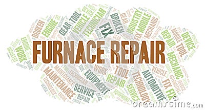 Furnace Repair word cloud Stock Photo