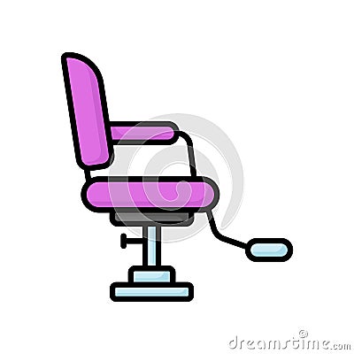 Furniture for beauty salon, hairdresser chair, barber chair vector design Vector Illustration