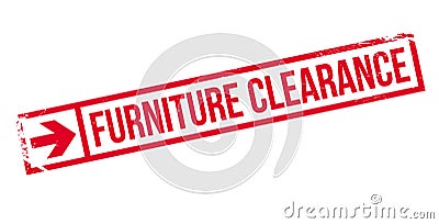 Furniture Clearance rubber stamp Vector Illustration