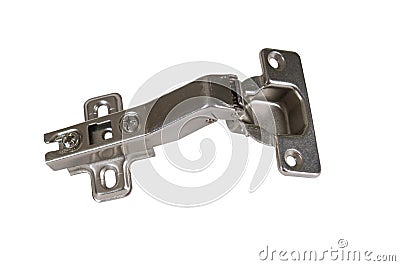 Furniture hinge for door. Stock Photo