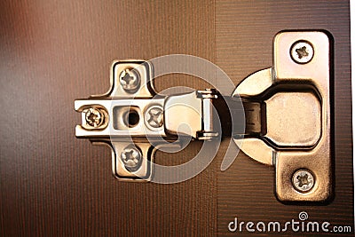 Furniture hinge Stock Photo