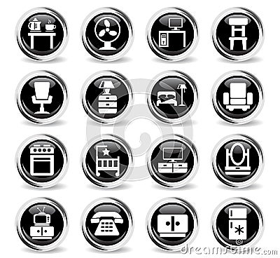 furniture icon set Stock Photo