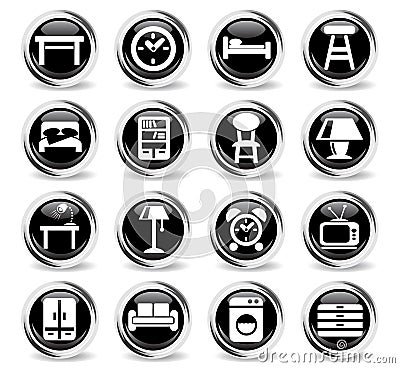 furniture icon set Stock Photo