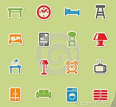 furniture icon set Stock Photo