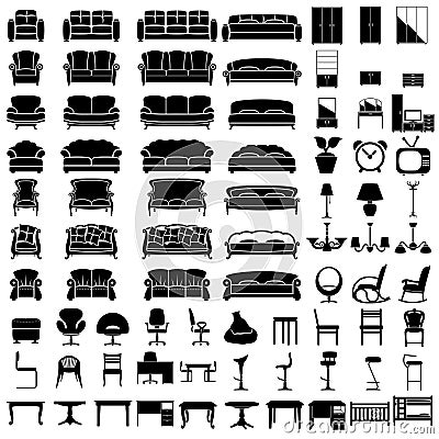 Furniture icons Vector Illustration