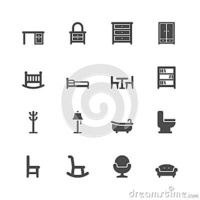 Furniture icons Vector Illustration