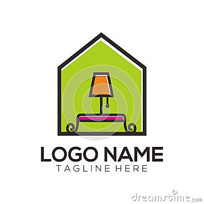 Furniture logo design and icon Stock Photo