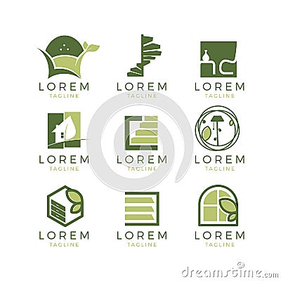 Furniture Logo Set Vector Illustration
