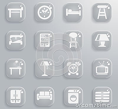 Furniture simply icons Stock Photo