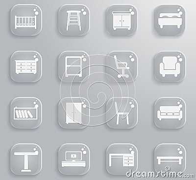 Furniture simply icons Stock Photo