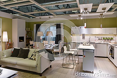 Furniture store home interior ikea Editorial Stock Photo