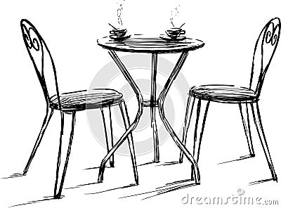 Furniture In Summer Cafe Royalty Free Stock Photo - Image 