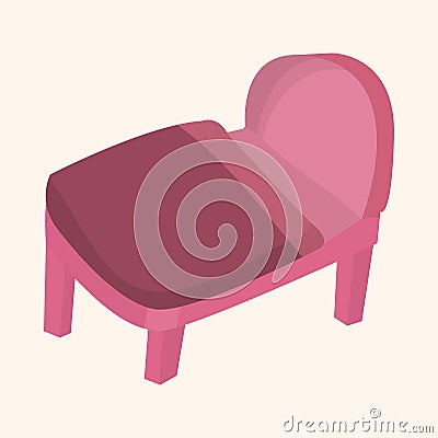 Furniture theme bed elements vector,eps Vector Illustration