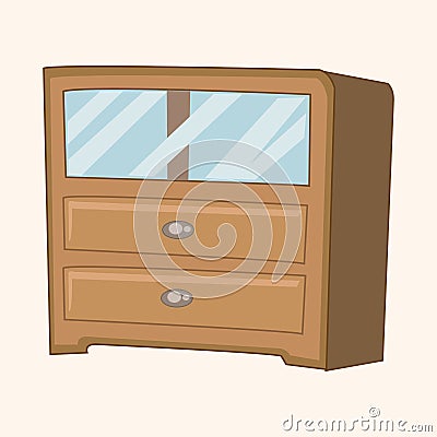 Furniture theme cabinet elements vector,eps Vector Illustration