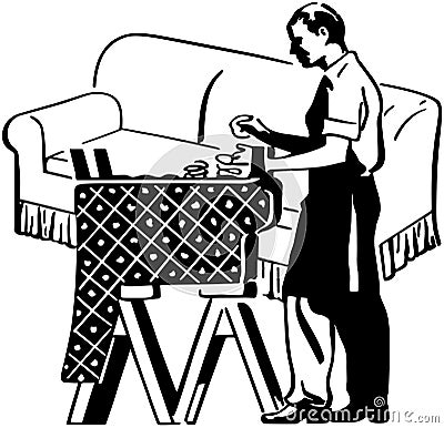 Furniture Upholstering Vector Illustration