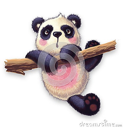 Furry panda Stock Photo
