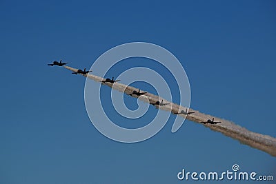 Fursan Al Emarat Squadron aerobatic team – Athens Flying Week airshow 2023 Editorial Stock Photo