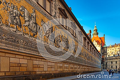 Furstenzug, Procession of Princes, Dresden, Germany Stock Photo