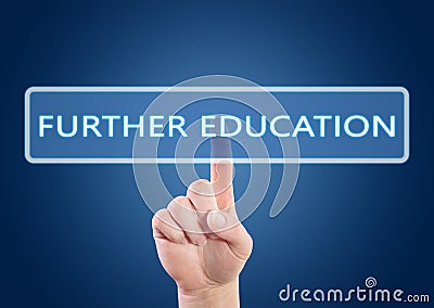 Further Education text concept Stock Photo