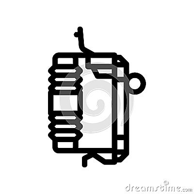 fuse electrical engineer line icon vector illustration Cartoon Illustration