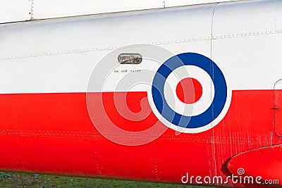 Fuselage of Jet Provost T3A aircraft, Brooklands. Stock Photo