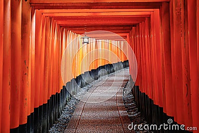 Fushimi Inari corridor Stock Photo