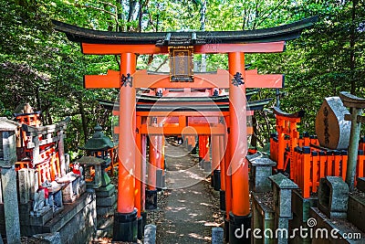 Fushimi Inari Taisha torii, Kyoto, Japan Editorial Stock Photo