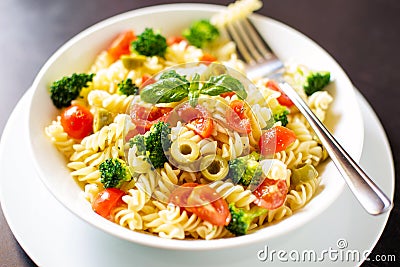 Fusilli Pasta Stock Photo