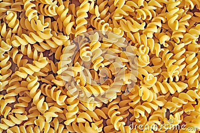 Fusilli raw pasta Stock Photo