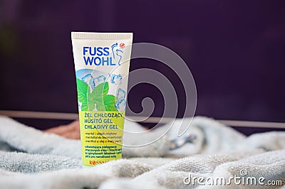 Fuss Wohl feet cream Editorial Stock Photo