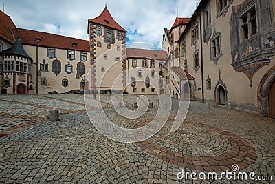 Fussen Bavarian city famous for its castle on the romantic road Editorial Stock Photo