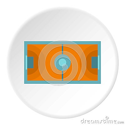 Futsal or indoor soccer field icon circle Vector Illustration